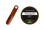 Sheppits Premium Wax Leather Shoe Polish (Brown) & Shoe Horn (Maroon) Combo | Shoe Care Kit