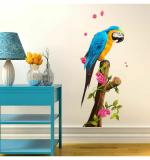 WOLPEP Multicolor Vinyl Cute Parrot Wall Sticker