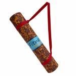 Fitness Mantra 6mm Super Soft, Anti-Slip Marble Design Yoga Mat with Carrying Strap (6MM, Orange Color)