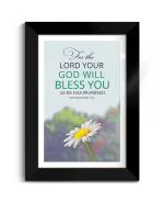 Elben Creatives Bible Verses Frame: For The Lord Your God Will Bless You... Deuteronomy 15:6 / Christian Photo Frames / Christian Home Decor //16.7 x 11.7 inches