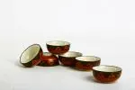 Caffeine Brown Ceramic Dessert Bowl (Set Of 6)