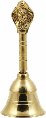 DHANAK PURE BRASS PUJA GHANTI (Bell) for Puja at Home, Office | Puja Arti Deepak | Ideal Gift, Decorative Item | Pack of 1