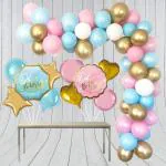 Party Anthem Oh Baby Sign Birth Announcement And Baby Shower Foil Balloon Garland Arch In Vivid Assorted Shapes, Sizes And Colours 212, Pk