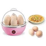 CARTIVA Electric Automatic Off 7 Egg Poacher For Steaming,Cooking Also Boiling Frying,Multi Color,