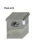 QinPin Non woven Shoe coverQinPin Non woven Shoe cover (Pack of 6) organizer Portable Shoe bag for Travelling suitable for sandals footwear Luggage Cover organizer Portable Shoe bag for Travelling suitable for sandals footwear Luggage Cover