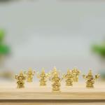 pujaNpujari Goddess Ashta Lakshmi Brass Idols Set (7 X 4 X 8.5 Cms)
