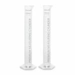 GoLab Laboratory Plastic Measuring Cylinder Capacity-50ml with graduation markings, Translucent & Pour-out, Reusable for school collage chemistry lab laboratory |(Pack of-2)