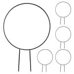 ecofynd 5 Pack, Round Black Iron Garden Trellis for Climbing Plants (TR002)