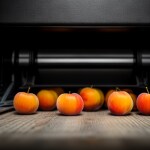 Love Creation 12x18 Size poster print for creative wall art- an-army-of-apricots-fighting-a-jam-canning-machine-8a16a95f-59fe-4fa5-972b-96aeb9eb0812-1(Non Sticker)