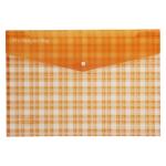 Eslee Envelope File | Document Folder | Best for FC/FS/Foolscap/Legal size | Printed Texture | Snap Button Closure | Orange - Pack of 3 (EO275FC Orange)