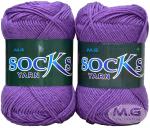 M.G Enterprise wool, Nylon Socks yarn veininco Purple 200 Grams.