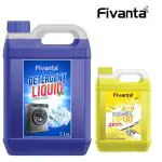 Fivanta Front Load Liquid Detergent 5L With Multipurpose Cleaners Gel 1L (Lemon 1L + Front Detergent Liquid 5L)