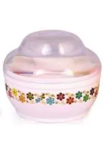 Naughty Kidz Pink Baby Face and Body Powder Puff with Box Holder Container for New Born and Kids (Pack of 1)