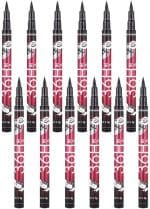 BINGEABLE...ENJOY THE DIFFERENCE Waterproof Black Yankina Sketch Pen Eyeliner Stay Up To 36 Hours (Set Of 12)