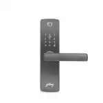 Godrej Locking Solutions and Systems Digital Lock I Catus Connect I Smart Lock for Wooden Door | 5 in 1 Access I WiFi I Fingerprint I RFID Card I PIN Access I Mechanical Key I Black Finish