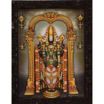 pujaNpujari God Photo Frames Tirupati Balaji Photo Frame for Wall Hanging/Venkateswara/Perumal Photo with Good Finishing Fiber Frame Design (10. 5 Inch * 13.5 Inch) Religious Frame