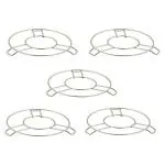 Stainless Steel Round Table Ring Set, Hot Pot Stand, Trivet, Set of 5
