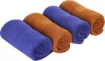 Trident Cotton 460 GSM Hand Towel Set (Pack of 4, Colour: Ochre Royal & Blue)