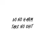 SIMPLY INKED Do no Harm, Take no Sh*t Temporary Tattoo, Letter Tattoo for all (Do no harm, Take no Sh*t Tattoo) Pack of 2