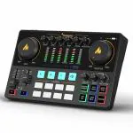 Maono AME2 Audio Interface-Podcast Equipment-MAONO-MaonoCaster-All in One - Portable Podcast production Studio with premium mic preamp for Podcast Recording, Streaming, Youtube, DJ, PC, Smartphone