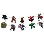 Festiko Superhero Theme Character Bunting Banner Set Of 1Pc Character Banner For Happy Birthday Party Decorations, Party Supplies For Kids Birthday Party
