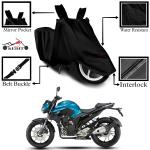Aashtik Mart Yamaha FZ 25 Motorcycle Bike Scooty Cover Black Colour Water Resistant - UV Protection & Dust Proof Imported Fabric Quality,Sun Protection,Weather Bike - Scooty Two Wheeler Body CoverYamaha FZ 25