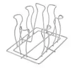 WELLCOOK Stainless Steel Glass Stand | Water Glass Holder for Kitchen & Dining Table | 6 Glass Storage Glass Stand, Hold Cups, Mugs Or Wine Glasses Chrome Plated (Glass Stand Square In Lotus)