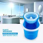 Homeleven Magic Floor Cleaning Mop Bucket Plastic 360 Spin Mop Bucket Only (Without Mop Rod and Refills) - Blue