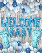 GAURANG New Born Baby Welcome Decorations for Boys - Welcome Home Baby Decorations for Boys, Newborn Homecoming Welcome Decorations Kit