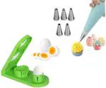 Urban Buy Multicolor Steel Nozzle And Egg Cutter Kitchen Tool Set 7 pc