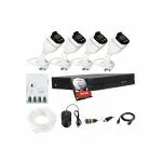 ROYALZY 4 Channel 1080P Full HD DVR 2MP Night Color Outdoor Bullet 4 Pcs, 500GB Hard Disk + Motion Alert + Night Vision Full Combo Set