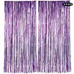 Party Midlinkerz Purple Curtain 3x6 Feet for Anniversary, Birthday and Graduation (Pack of 2)