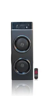 Mintronics Mi-888 Royal 85W Tower Speaker 18 Inch Height 6.5 Subwoofer 10Mm Wooden Heavy Cabinet Mic Supportable Bluetooth Usb With Remote Control, Black