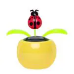 VOILA Solar Dancing Flower Flip Flap Toys for Car Decoration Yellow