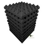YGM Acoustic Foams Black Pyramid Soundproofing Studio Acoustic Foam 1X1 ,Set Of 9