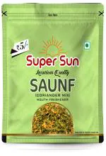 Super Sun Saunf Coriander Mix Mouth Freshener Pocket Size 8g X100 Pouch