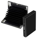Storite Black Metal 10 Slots Rfid Blocking Credit Card Holder Wallet