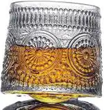 Okechuku Elegant Rokatable Glass,Whisky, Scokch, Cocktails, Juice, Mocktails Glass Glass Whisky Glass (220 ml, Glass, Clear)