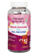 NUTRIPARK BIOTIN GUMMIES | BEAUTY GUMMIES | ENRICHED WITH HYALURONIC ACID | VITAMINS A,C,E,B | ALOEVERA | GRAPESEED | SEA BUCKTHORN FOR STRONG HAIR GROWTH | FLAWLESS SKIN GLOW & STRONG NAILS | MIXED BERRIES FLAVOR | VEG 60 GUMMIES