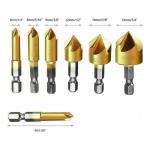 DY TOOLS 6Pc 5 Flutes 6-19mm Countersink Drill Bit Chamfer Cutter Screw Hole Metal