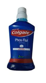 Colgate Phos-Flur Anti-Cavity Fluoride Rinse, Gushing Grape 500ml (Pack of 2)