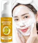 KURAIY PURE STRAWBERRY 60ml Facial Exfoliating Mousse Deep Remove Cleaning All Skin Types Smooth Skin Exfoliator Peeling Gel Face Washing Product