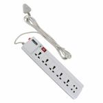 KLICK Nexa Plus-172 Power Strip (7+1) Extension Cord, Five 3-Pin and Two 2-Pin Socket Heavy Duty Portable Adaptor Plug (6A, 240V)