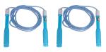 USI Universal Slim Plastic Handle Skipping Rope for Exercise, Fitness Multicolor Pack of 2