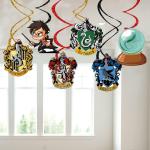 Zyozique Hari Pottar Party Swirl Decorations School Whirl Streamers Hanging Swirl Ceiling Decorations Hari Pottar Themed Birthday Party Ceiling Streamers Party Supplies, 6 Count for Kids Room