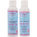 Vigini Pre Shampoo Anti-Dandruff Itchy Scalp | Early Anti Zero Grey Greying Prevention Hair Care Oil