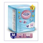 KUCHI-KUCHHI Baby Diaper Pants| Wetness Indicator| Bubble Sheet| Medium| 7-12Kg| Pack-5 - M (50 Pieces)