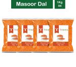Trinetra Red Masoor Dal 4 kg (1Kg X 4 Pack)