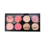 Glam21 Blush Highlighter Palette | Silky pigments for long lasting shimmer look | suitable for all skin tone | 24 gm -Chic-01
