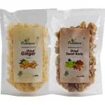 Farmbean Dehydrated Fruits Combo Pack of 2-400 Gms| Sweet Amla 200gms, Ginger 200gms| Plant Based Protein | Rich in Vitamins & Minerals | 100% Natural & No Artificial Colors, Gluten Free, No Preservatives | Tasty & Healthy Berries
